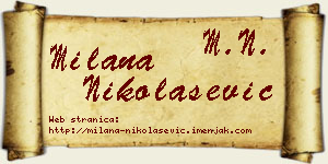 Milana Nikolašević vizit kartica
